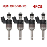 CHKK-CHKK 4PCS Fuel Injectors Nozzle 16010-5R1-315 for Honda Fits 1.5L KA6MT KACVT OEM # 160105R1315 16010-5R1-305 160105R1305